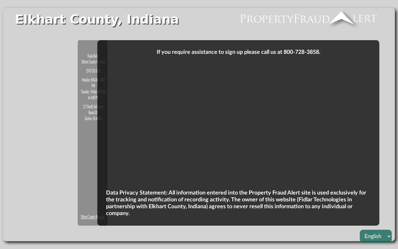 Elkhart neighbors research using county property fraud alerts