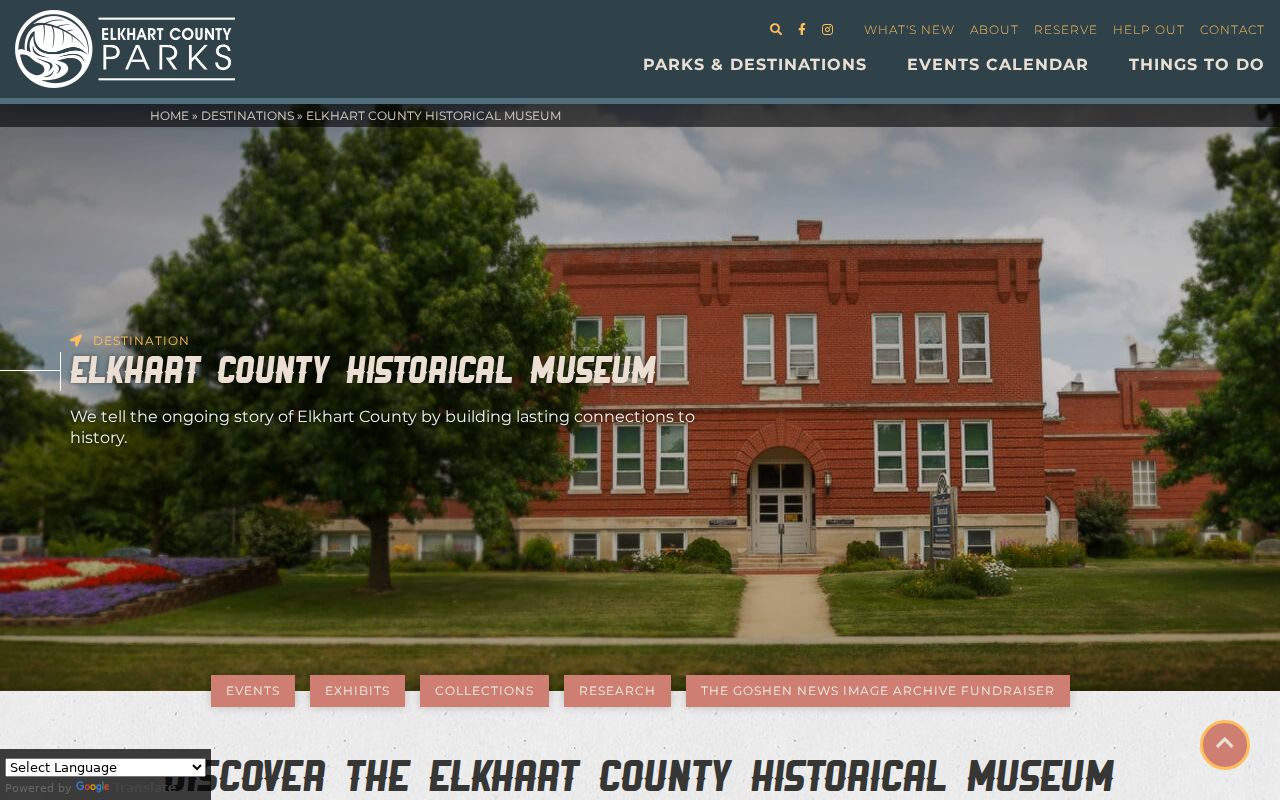 Elkhart County Historical Museum resource for maps, photographs, and house history context